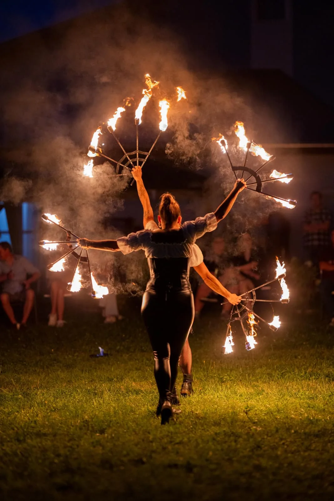 Fire show as fire and action moment for events